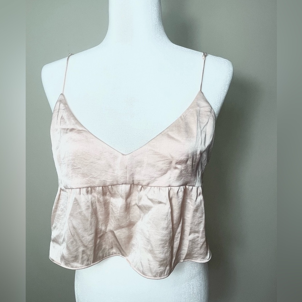 Aritzia Wilfred Pink Cropped Camisole